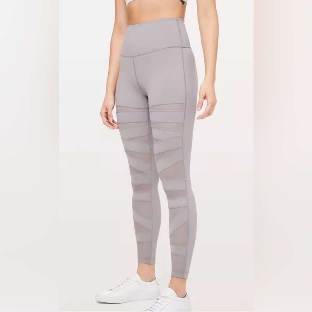 Lululemon Wunder High Rise Tight Tech Mesh Leggings Activewear Women’s Sz 4